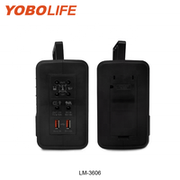 Générateur solaire portable YOBOLIFE LM-3606, alimentation 12V DC, kit d'énergie solaire, mini système d'éclairage solaire domestique avec panneau solaire