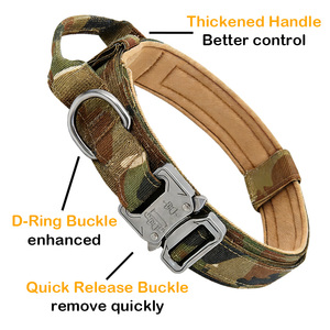Robuuste, verstelbare, duurzame, gevoerde outdoor nylon hondenriemen met handvatten, gepersonaliseerde snelontgrendelingsbanden - Product Image 2