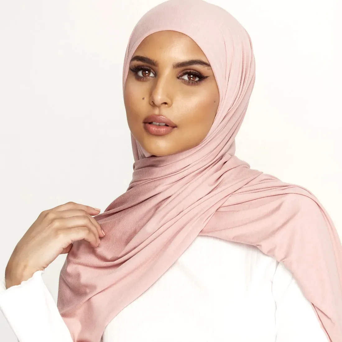 Haute qualité Premium Jersey Hijabs musulman doux écharpe femmes en gros personnalisé Jersey Hijab
