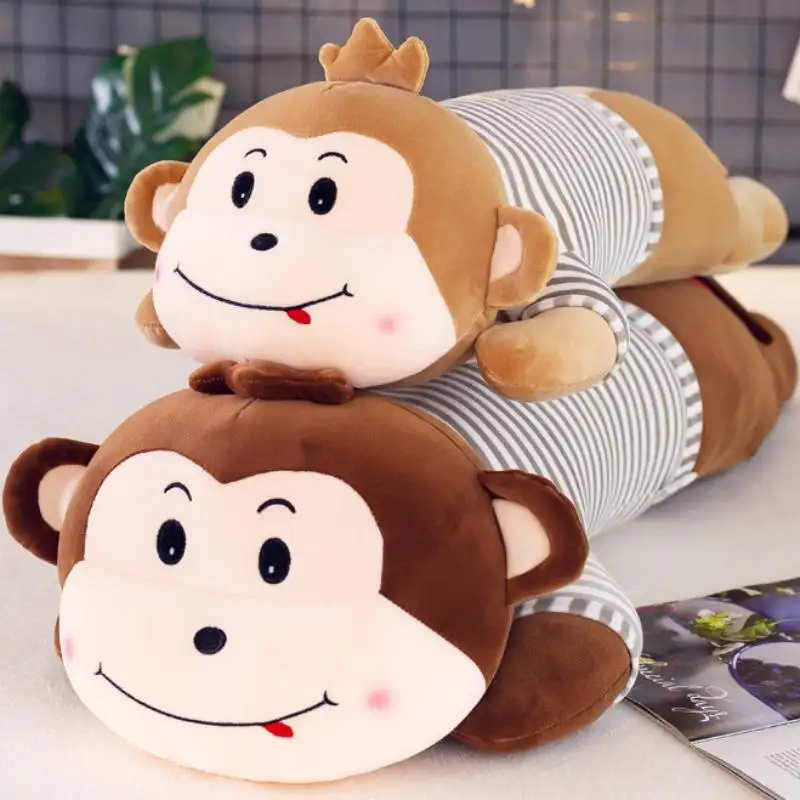 Симпатичная супермягкая Длинная форма обезьянки мягкая плюшевая подушка в форме обезьянки игрушки для детей Подарки