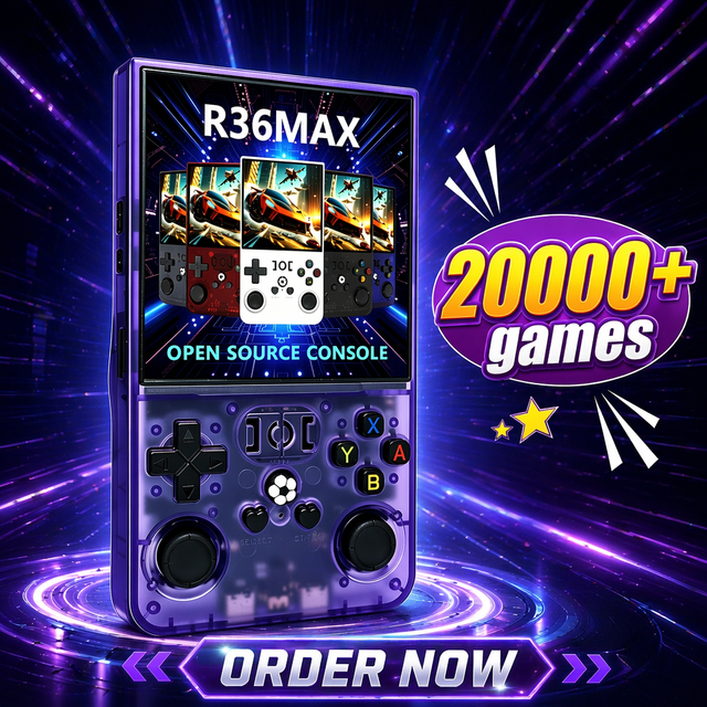R36MAX Classic Retro Game Console Video Game Console Game  Retro Console De Videogame Gamepad Retro Gaming Gamestick Videogame