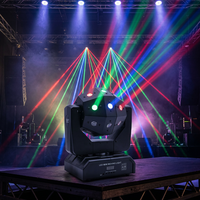 Mini projecteur de scène à 16 têtes mobiles, éclairage LED 3-en-1 (beam, strobe) pour DJ, idéal pour les soirées disco