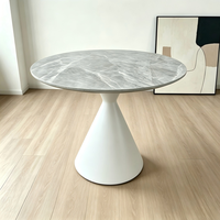 Table de salle à manger ronde en marbre de luxe moderne, table basse ronde en marbre, table d'appoint pour événements, fêtes, salon