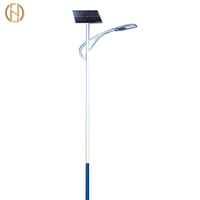 Poste de luz de calle galvanizado por inmersión en caliente FUTAO Poste de luz de calle solar con integración de múltiples funciones