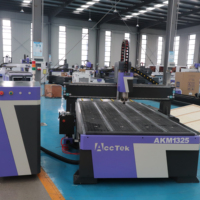 Routeur CNC 3 axes AccTek 1300*2500mm avec options d'axe rotatif, système Mach3, refroidissement par eau et air, broche 3.5kw 6kw en option