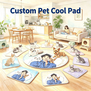 Tapis rafraîchissant imperméable pour animaux de compagnie, coussin en gel anti-rayures et résistant aux taches, tapis auto-refroidissant facile à nettoyer pour chiens, chats, cage, lit, sol - Product Image 1