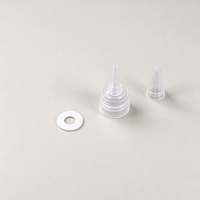 Bouchon à bec verseur blanc en PP 20-410, à visser, anti-déversement, en plastique, pour flacons cosmétiques
