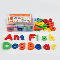 Mots d'orthographe en gros bébé jouets en bois apprentissage de l'anglais enfants jouet éducatif populaire Alphabet Puzzle jouet
