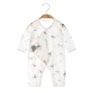 Mameluco de Verano para Bebé Recién Nacido, Informal, Ultrafino, de Algodón Puro, con Dibujos Animados, Manga Larga, Unisex - Product Image 4