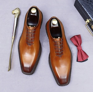 Nuevos Zapatos Casuales de Negocios para Hombre, de Cuero Genuino, con Cordones, Punta Ancha, Suela Gruesa, Transpirables, para Oficina y Carrera Profesional - Product Image 4