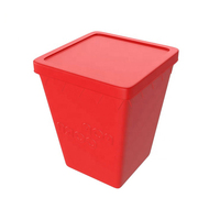 Seau à popcorn réutilisable en silicone avec couvercle, qualité alimentaire, sans BPA, compatible micro-ondes et lave-vaisselle