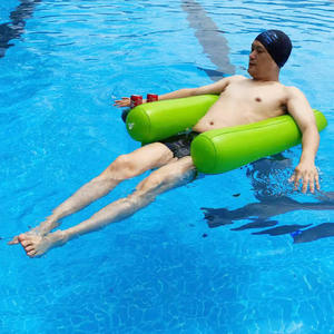 Siège flottant gonflable en PVC, jouet gonflable amusant et ludique avec coussin flottant en maille, hamac pliable avec dossier - Product Image 3