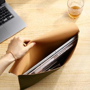 โฟลเดอร์แฟ้มหนัง PU กันน้ำขนาด A4แบบกำหนดเองพร้อมกระเป๋าจัดระเบียบเอกสารสำนักงานแบบนุ่มใช้ในโรงเรียน - Product Image 3