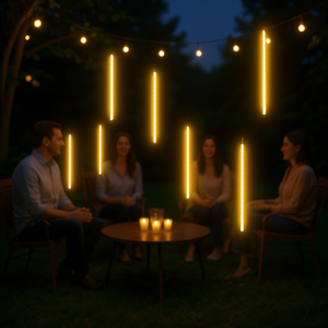 8 luces de meteorito de 2 pies, blanco cálido, 288 LED, iluminación de fiesta para interiores y exteriores - Product Image 2