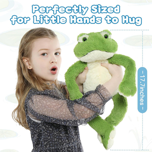 Peluche grenouille mignonne personnalisée de haute qualité avec ventre blanc, animal en peluche câlin, cadeaux parfaits pour les enfants et les amis - Product Image 2