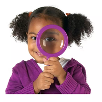 Big Kids Magnifying Glasses Acrylic Magnifier Learning Science Educational Toy 4.5x