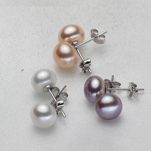14mm demi percé <span class=keywords><strong>perles</strong></span> d'eau douce blanc rose violet gros Bouton perle d'eau douce naturelle perle haute brillance - Product Image 5
