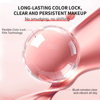 Fard à joues liquide hydratant personnalisé 6 couleurs, fond de teint éclatant pour le visage et les joues, fard à joues scintillant, marque privée, vente en gros