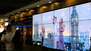 Reproductor multimedia de publicidad para interior, cartel digital montado en la pared, 55 pulgadas, pantalla táctil LED LCD