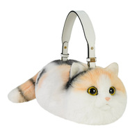 Sac fourre-tout à bandoulière en peluche XR Calico en forme de chat, jouet en peluche, rembourrage en polyester et coton PP, à partir de 14 ans, directement de l'usine
