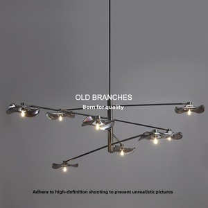 Luminaire suspendu en forme de branche d'arbre LED minimaliste moderne, <span class=keywords><strong>lampe</strong></span> de <span class=keywords><strong>plafond</strong></span> créative pour hôtel, villa, chambre à coucher, loft, salon, tailles moyennes - Product Image 5