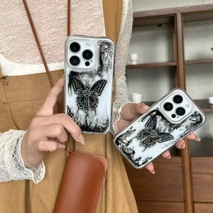 NUOVA Custodia per Telefono di Lusso Stile Punk Gotico con Farfalla e Croce per <span class=keywords><strong>iPhone</strong></span> 16 <span class=keywords><strong>Pro</strong></span> <span class=keywords><strong>Max</strong></span> 15 14 13 12 <span class=keywords><strong>11</strong></span>, <span class=keywords><strong>Cover</strong></span> <span class=keywords><strong>Nera</strong></span> in Resina Epossidica Effetto Acquerello - Product Image 3