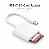 Lecteur de cartes SD TF USB C 2 en 1, adaptateur OTG pour ordinateur portable de type C, transfert de données de carte mémoire pour Windows MacOS