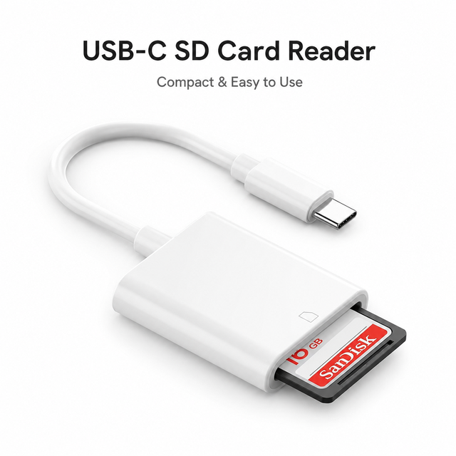 2 in 1 USB C SD TF Card Reader OTG Adapter for Type C Laptop Camera Memory Card Data Transfer for Windows MacOS