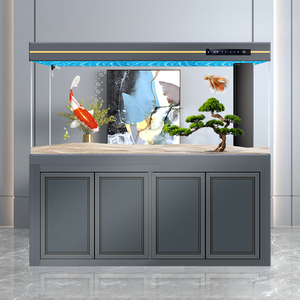 <span class=keywords><strong>Aquarium</strong></span> en verre moderne de 1,2 m, 1,5 m, 1 m, 3 m avec filtre inférieur pour poissons dragons, 600 L, <span class=keywords><strong>eau</strong></span> <span class=keywords><strong>douce</strong></span>/<span class=keywords><strong>eau</strong></span> salée, pour salon - Product Image 2