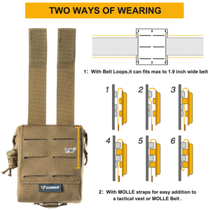 IDOGEAR 500D Nylon Single <span class=keywords><strong>Frag</strong></span> MOLLE Pochette de <span class=keywords><strong>grenade</strong></span> tactique Multi-fonctionnelle Munti-Belt Utilisation pour les accessoires de chasse - Product Image 6