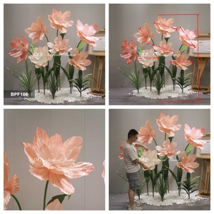 Factory Wholesale Giant Handmade Paper poppy Flower Set for Wedding Scene Decoration Shopping Mall Window Display - Product Image 2