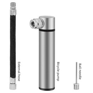 Pompe à vélo portable Yueli, mini, légère, en alliage, avec tuyau externe et aiguille à bille pour vélo de route et VTT - Product Image 1