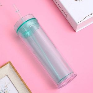 Gobelet en acrylique à double paroi de 16 oz avec poignée et paille, prix compétitif, idéal pour concerts, festivals et événements - Product Image 3