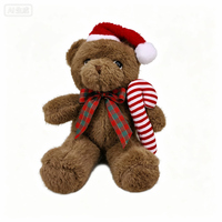 Ours en peluche de Noël de 35 cm de haute qualité, rembourrage en coton PP super doux, décorations de Noël, jouet pour enfants