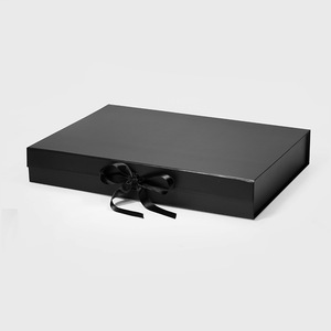 Universal Packaging Box Extra <b>Large</b> Flat Folding Cardboard Photo <b>Frame</b> Album XL Magnetic Gift Box with Ribbon - Product Image 3