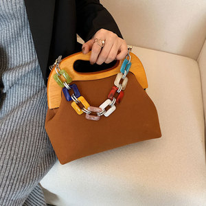New Arrivals Tote Women <b>Handbags</b> <b>Chain</b> Shoulder Hand Bags Wooden Handle Purses for Lady - Product Image 4