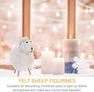 Funny Festival Toys Wool Felted Sheep Handmade - Product Image 3