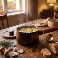 Casserole en céramique à induction électromagnétique avec revêtement antiadhésif, base multicouche, durable, écologique, compatible avec toutes les cuisinières
