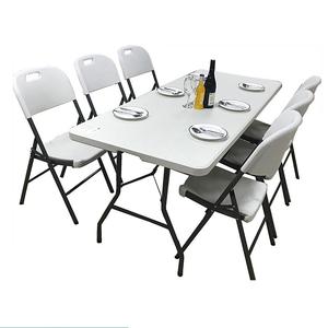 Table de salle à manger pliante en plastique HDPE au design moderne thème blanc banquet extérieur fête de mariage <span class=keywords><strong>camping</strong></span> pique-nique <span class=keywords><strong>location</strong></span> commerciale - Product Image 5
