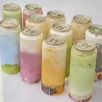 Nouvelles boîtes en plastique transparentes jetables avec logo personnalisé pour thé au lait, jus, gâteaux, smoothies, aliments pour animaux de compagnie, avec couvercles entièrement ouvrables
