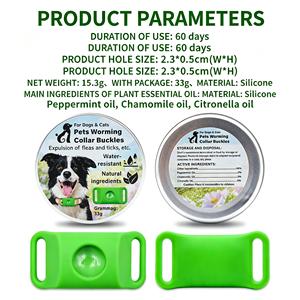 <span class=keywords><strong>Collier</strong></span> apaisant pour animaux de compagnie, sûr, aux huiles essentielles naturelles, boucle en silicone remplaçable, 60 jours <span class=keywords><strong>anti</strong></span>-puces et tiques, résistant à l'eau - Product Image 5