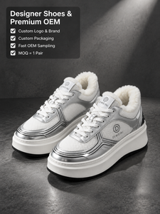 Zapatillas de plataforma plateadas metálicas de alta calidad para mujer, diseño de lujo, nuevas. - Product Image 1