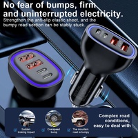 Cargador de Coche GaN de 78W con 4 Puertos (2C+2A) PD3.1, Adaptador para Laptop, QC3.0, OTP, Material Ignífugo, Carga Rápida para Teléfono Móvil