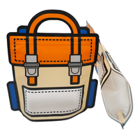 Sacs en mylar à fermeture éclair refermable découpés à l'emporte-pièce avec impression personnalisée surface mate transparente pochette debout emballage en plastique en forme de sac à dos