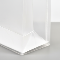 Sacs cadeaux personnalisés en PP givré transparent thermoscellables pour vêtements, supermarchés, expositions, avec poignée longue