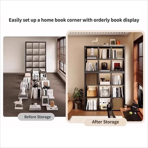Étagère modulaire en acier personnalisée, armoire décorative, étagère intégrée pour le salon, le bureau, étagère ouverte, étagère de <span class=keywords><strong>rangement</strong></span>, présentoir - Product Image 6