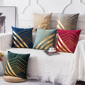 Kunden spezifische Größe Geometric Bronzing 18 X18 Zoll Home Decorative Velvet Throw Kissen bezüge Günstige Golden Kissen bezug/ - Product Image 2
