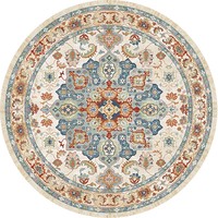Tapis ethnique imprimé style persan transfrontalier, tapis bohème vintage pour chambre et salon