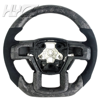 Volant sport en cuir et fibre de carbone forgée mate personnalisé, adapté aux Ford Raptor F150 XLT Raptor Shelby R F250 F350