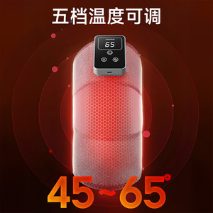 Masajeador de rodilla con almohadilla térmica eléctrica, control de temporización, recargable por USB, para protección de las articulaciones de la rodilla, paquete de 2 - Product Image 4